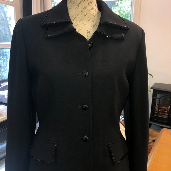 Kasper Jacket Black with Black Sequin Detail Size 8 - Picture 13 of 13